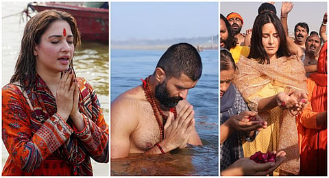 Pics: தமன்னா முதல் கத்ரீனா வரை - கும்பமேளாவில் புனித நீராடிய பிரபலங்கள்!
