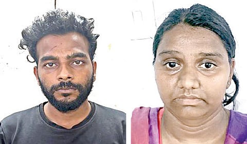 கைது செய்யப்பட்ட தினேஷ், ரஜித்தா