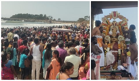 மாமல்லபுரம் தலசயன பெருமாள் கோயிலில் தீர்த்தவாரி உற்சவம்: பக்தர்கள் புனித நீராடல்