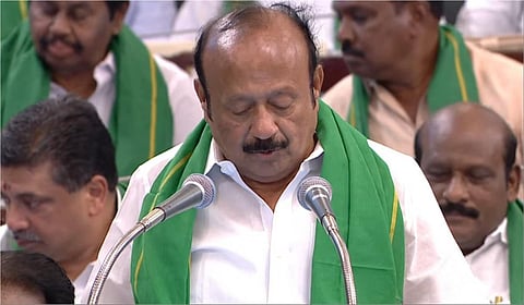 சட்டப்பேரவையில் தமிழக வேளாண்மை மற்றும் உழவர் நலன்துறை அமைச்சர் எம்.ஆர்.கே.பன்னீர்செல்வம் 2025-26 நிதியாண்டுக்கான வேளாண் பட்ஜெட்டை தாக்கல் செய்தார்