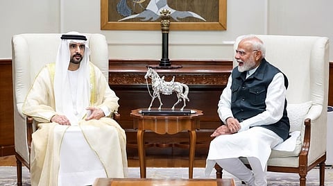 2 நாள் பயண​மாக இந்தியா வந்துள்ள துபாய் இளவரசர் முகமது பின் ரசீத் பிரதமர் மோடியுடன் சந்திப்பு