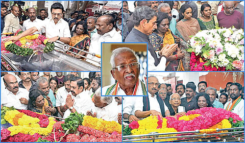 தமிழ் சமூகத்​துக்கும் இலக்கியத்துக்கும் பேரிழப்பு: குமரி அனந்தன் மறைவுக்கு தலைவர்கள் இரங்​கல்