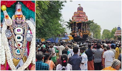 கழுகுமலை கோயிலில் பங்குனி உத்திர தேரோட்டம் கோலாகலம்: திரளான பக்தர்கள் வடம் பிடித்தனர்