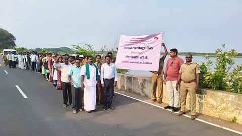 கடலூர் கோட்ட அஞ்சல் ஊழியர்கள் மேற்கொண்ட மரபு நடைபயணம்