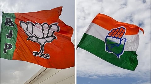 தேர்தல் சின்னங்களாக லுங்கி, துப்பாக்கி: பாஜக, காங்கிரஸ் பரஸ்பரம் தாக்குதல்
