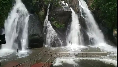 குற்றாலம் அருவிகளில் குளிக்க 6வது நாளாக தடை: சுற்றுலா பயணிகள் ஏமாற்றம்