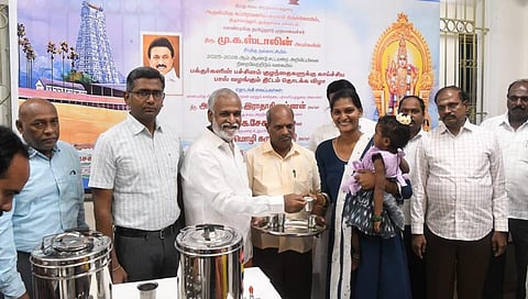 கோயில்களில் பால் வழங்கும் திட்டம் பாராட்டத்தக்கது!