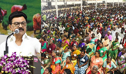 சேலத்தில் நடந்த அரசு விழாவில் பயனாளிகளுக்கு நலத்திட்ட உதவிகளை முதல்வர் ஸ்டாலின் வழங்கினார் | படங்கள்: எஸ்.குரு பிரசாத்