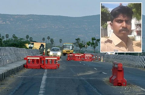 உள்படம்: காவலர் சங்கர் குமார்