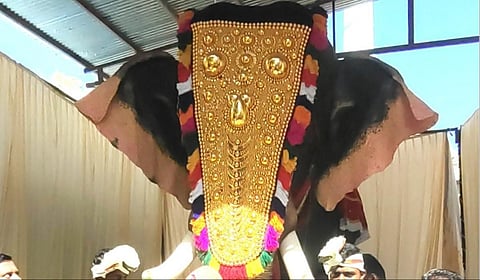 அருப்புக்கோட்டையில் உள்ள கோயிலுக்கு  நடிகை த்ரிஷா  ‘கஜா’ என்ற இயந்திர யானையை வழங்கியுள்ளார்