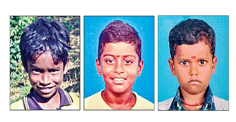 உயிரிழந்த ஜஸ்வந்த், பாலமுருகன், மாதவன்.