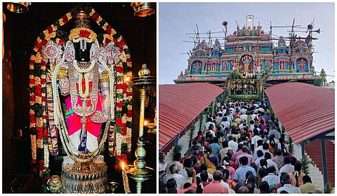 ஸ்ரீவி., திருவண்ணாமலை சீனிவாச பெருமாள் கோயிலில் 36 ஆண்டுகளுக்கு பின் விமரிசையாக நடந்த கும்பாபிஷேகம்