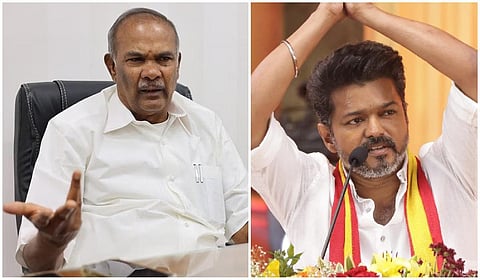 சட்டப்பேரவைத் தலைவர் அப்பாவு - தவெக தலைவர் விஜய்