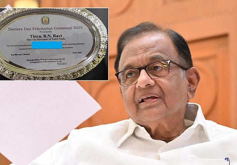 ‘போலி திருக்குறள்’ - தமிழக ஆளுநர் மாளிகைக்கு ப.சிதம்பரம் கண்டனம்