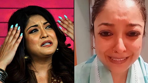 வீட்டில் துன்புறுத்துகிறார்கள்: நடிகை தனுஸ்ரீ தத்தா கண்ணீர்