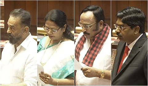 மாநிலங்களவை உறுப்பினராக கமல்ஹாசன் உட்பட தமிழகத்தைச் சேர்ந்த 4 பேர் பதவியேற்பு