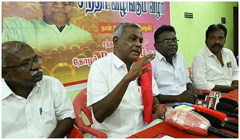 ஆட்சியில் பங்கு கேட்க மாட்டோம்: மார்க்சிஸ்ட் கட்சியின் மாநிலச் செயலாளர் சண்முகம் உறுதி