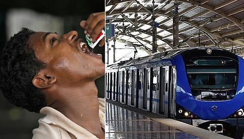 சென்னை மெட்ரோ நிலையங்களில் மெல்லக்கூடிய புகையிலைப் பொருட்களை பயன்படுத்த தடை