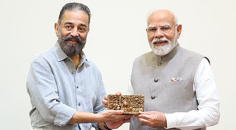 பிரதமர் மோடியுடன் கமல்ஹாசன் சந்திப்பு: கீழடி குறித்து கோரிக்கை