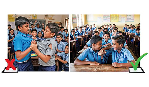 பள்ளி நண்பரின் வன்முறையை தட்டிக் கேளுங்கள்!