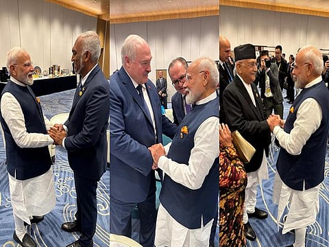 எஸ்சிஓ உச்சிமாநாடு: பல்வேறு நாடுகளின் தலைவர்களுடன் பிரதமர் மோடி சந்திப்பு