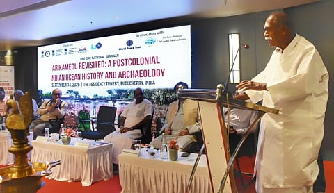 அரிக்கமேடுவை சுற்றுலாத்தலமாக மாற்றும் பணி வேகமாக நடக்க வாய்ப்பில்லை: புதுவை முதல்வர் ஆதங்கம்