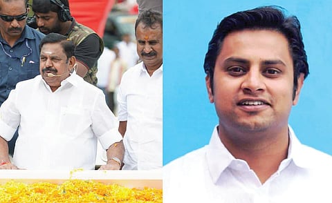 எடப்பாடி பிரச்சாரம் (இடது)  குன்​னூர் நகராட்சி துணைத் தலை​வர் வாசிம் ராஜா (வலது)