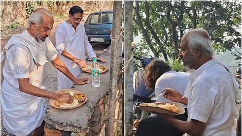சாலையோர உணவகத்தில் ரஜினிகாந்த்! - வைரலாகும் புகைப்படம்