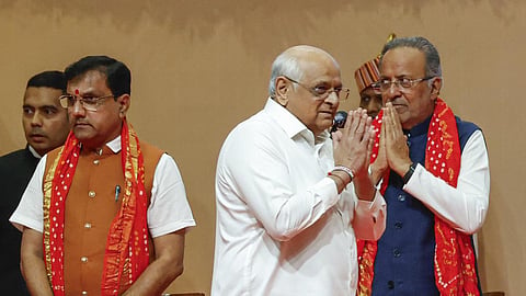 பதவியேற்பு விழாவில் பங்கேற்ற குஜராத் முதல்வர் பூபேந்திர படேல்
