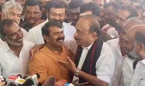 ‘செந்தமிழர் சீமான்’ - பசும்பொன்னில் வாழ்த்தி முழக்கமிட்ட வைகோ!