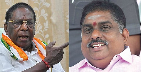 ​சொத்தை எழுதிக் கொடுக்கத் தயாரா? -  உள்துறை அமைச்சரை ஒரண்டை இழுக்கும் நாராயணசாமி 