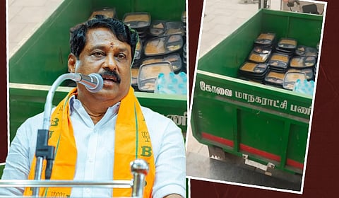 தூய்மைப் பணியாளர்களுக்கு குப்பை வண்டியில் உணவு அனுப்பி வைப்பதா? - நயினார் நாகேந்திரன் கண்டனம்