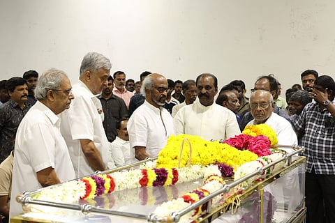 “என் கஷ்ட காலங்களில்  துணையாக இருந்தவர் ஏவிஎம் சரவணன்” - ரஜினிகாந்த் உருக்கம்