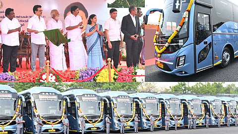 20 அதிநவீன குளிர்சாதன அரசு சொகுசு பேருந்துகள் - கொடியசைத்து தொடங்கி வைத்தார் ஸ்டாலின்