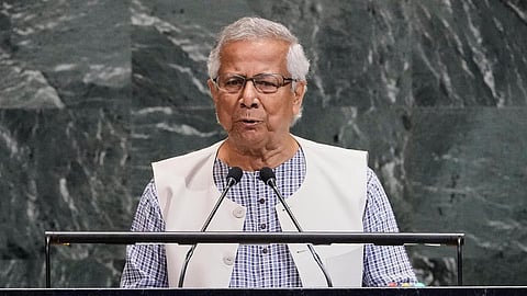 வங்கதேச இடைக்கால அரசின் தலைமை ஆலோசகர் முகம்மது யூனுஸ்