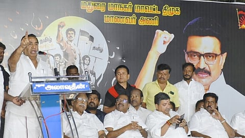 “நாங்கள் இல்லாவிட்டால் இண்டியா கூட்டணியே கிடையாது” - மதுரை பொதுக்கூட்டத்தில்  கோ.தளபதி விளாசல்