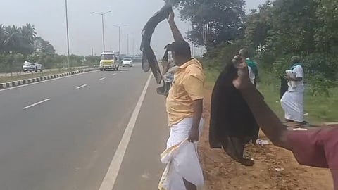 பாபநாசம் அருகே தமிழக முதல்வருக்கு கருப்புக் கொடி காட்டிய 8 விவசாயிகள் கைது