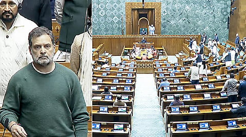 ராகுல் காந்தியை பேச அனுமதிக்கக் கோரி அமளி - மக்களவை நாள் முழுவதும் ஒத்திவைப்பு