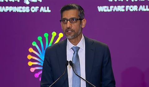 “ஏஐ தொழில்​நுட்​பம் அதிவேக​மாக வளர்கிறது” - டெல்லி மாநாட்டில் கூகுள் சிஇஓ சுந்​தர் பிச்சை கருத்து