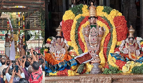 மாசி மகத்தையொட்டி கும்பகோணம் 3 பெருமாள் கோயில்களில் கொடியேற்றம்: மார்ச் 2-ல் 3 கோயில்களில் தேரோட்டம்