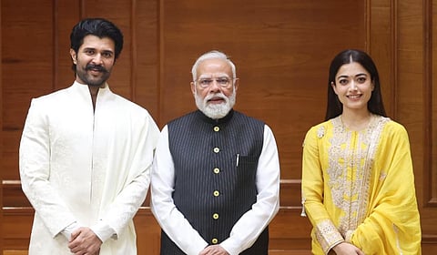 பிரதமர் மோடி​யிடம் ஆசி பெற்ற ராஷ்மிகா - விஜய் தேவரகொண்டா ஜோடி
