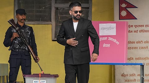 ஆர்எஸ்பி கட்சியின் பிரதமர் வேட்பாளர் பாலேந்திர ஷா. 