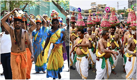 பங்குனி உத்திர திருவிழாவை முன்னிட்டு பழநியில் குவிந்த ஆயிரக்கணக்கான பக்தர்கள் 