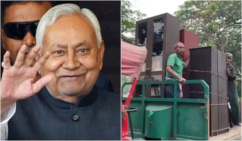 20 ஆண்டுகளாக வசித்து வந்த அரசு வீட்டை காலி செய்தார் நிதிஷ்
