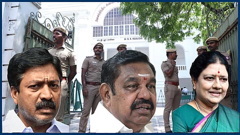 இபிஎஸ், சி.வி.சண்முகம் தரப்பினர் பேரவைத் தலைவருடன் சந்திப்பு