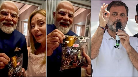 மெலோனிக்கு ‘மெலோடி’ சாக்லெட் பரிசளித்த மோடி மீது ராகுல் காந்தி விமர்சனம்