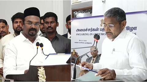 ஷாஜஹான் (இடது), வன்னியரசு (வலது)