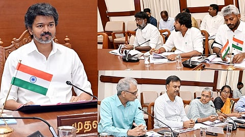 கூட்டுறவு வங்கிகளில் குறு விவசாயிகள் பெற்ற ரூ.50,000 பயிர்க் கடன் தள்ளுபடி - முதல்வர் விஜய் அறிவிப்பு
