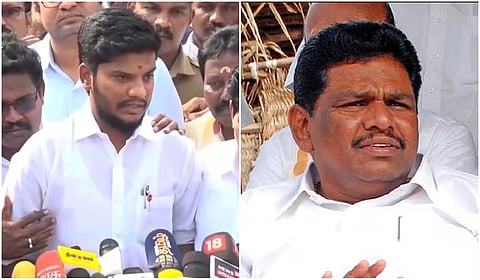 இடது: அமைச்சர் ரமேஷ் | வலது: அனிதா ராதாகிருஷ்ணன்