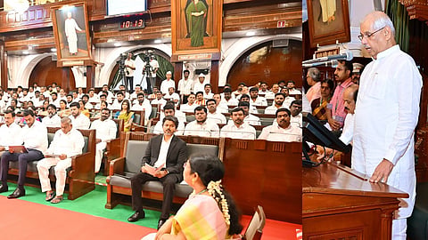 சட்டப்பேரவையில் உரையாற்றிய ஆளுநர் அர்லேகர்.